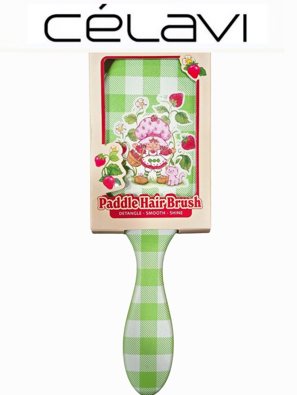 Celavi X Strawberry Shortcake Detangle & Smooth Paddle Brush